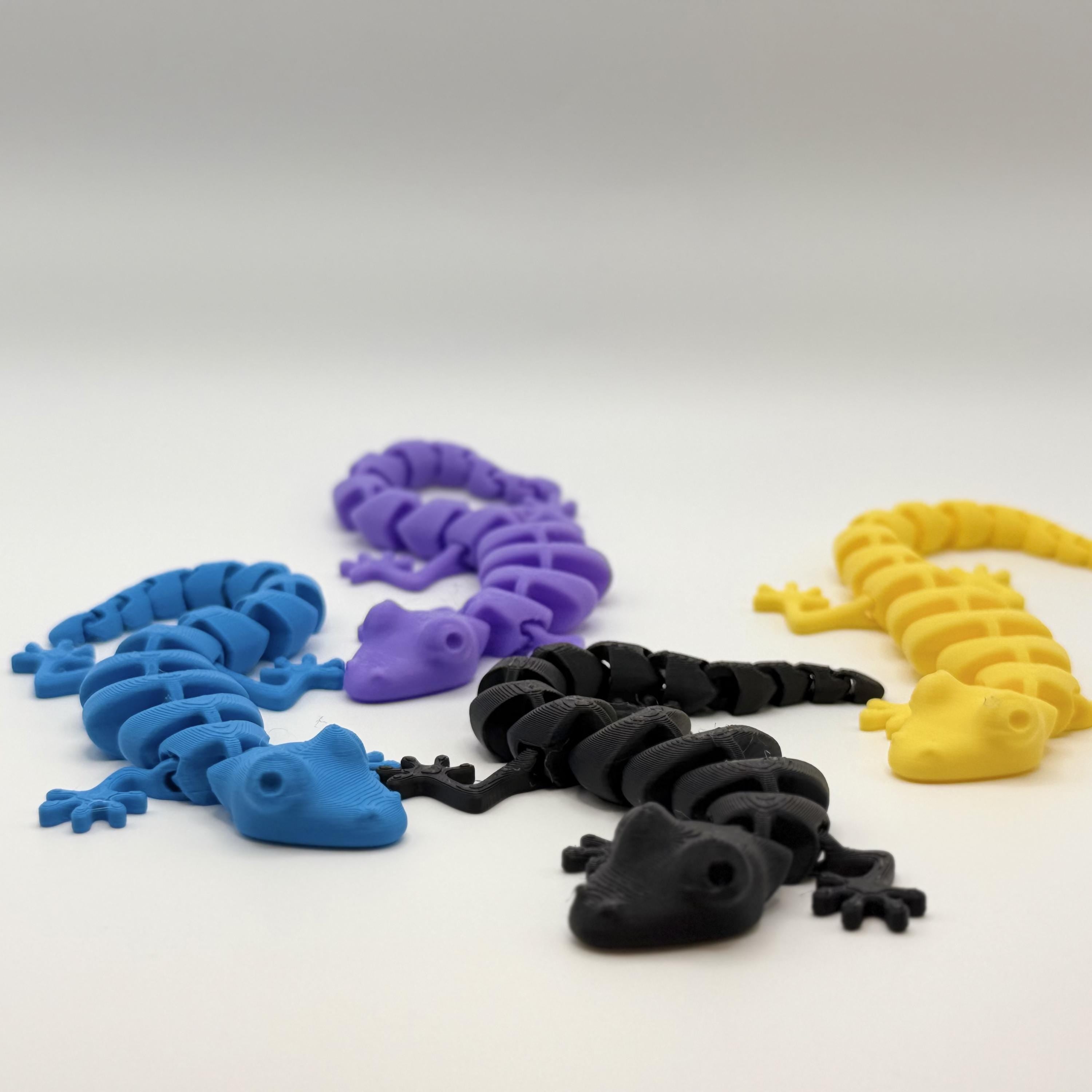 3D Printed Cat Toy Articulated Lizard Gecko Flexi Pet Toy